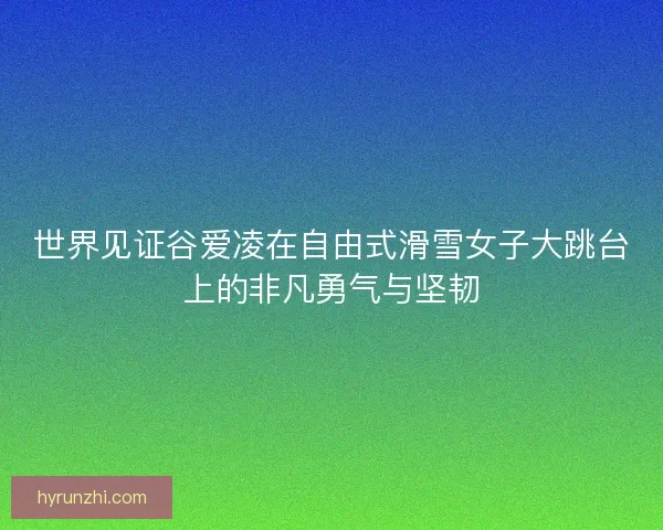 世界见证谷爱凌在自由式滑雪女子大跳台上的非凡勇气与坚韧